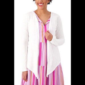 Destination 365 Draped Knit Cardigan White - Regular